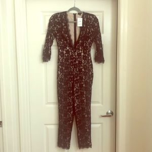 NBD Jumpsuit black lace new with tags (NWT) small